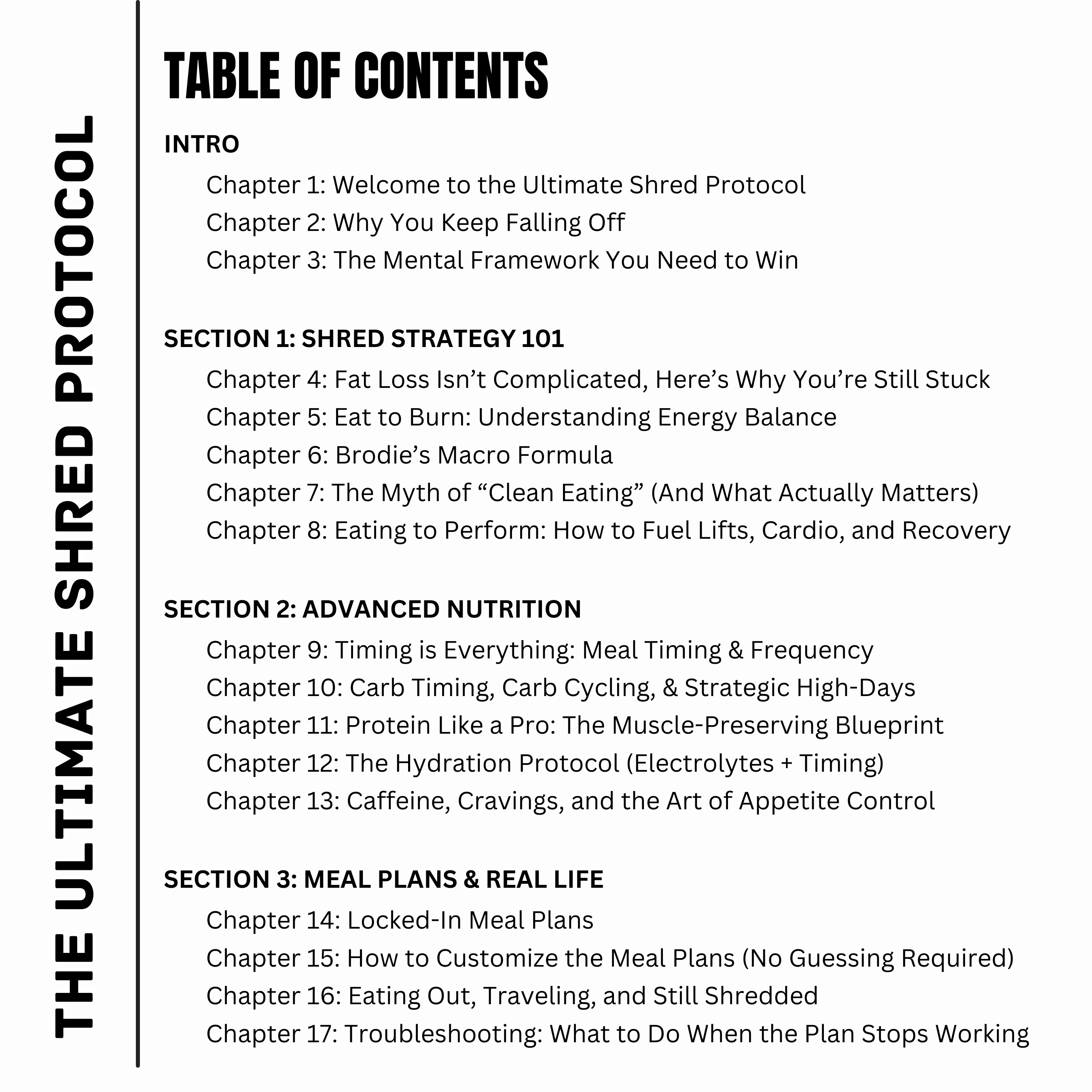 The Ultimate Protocol System - Nutrition + Training