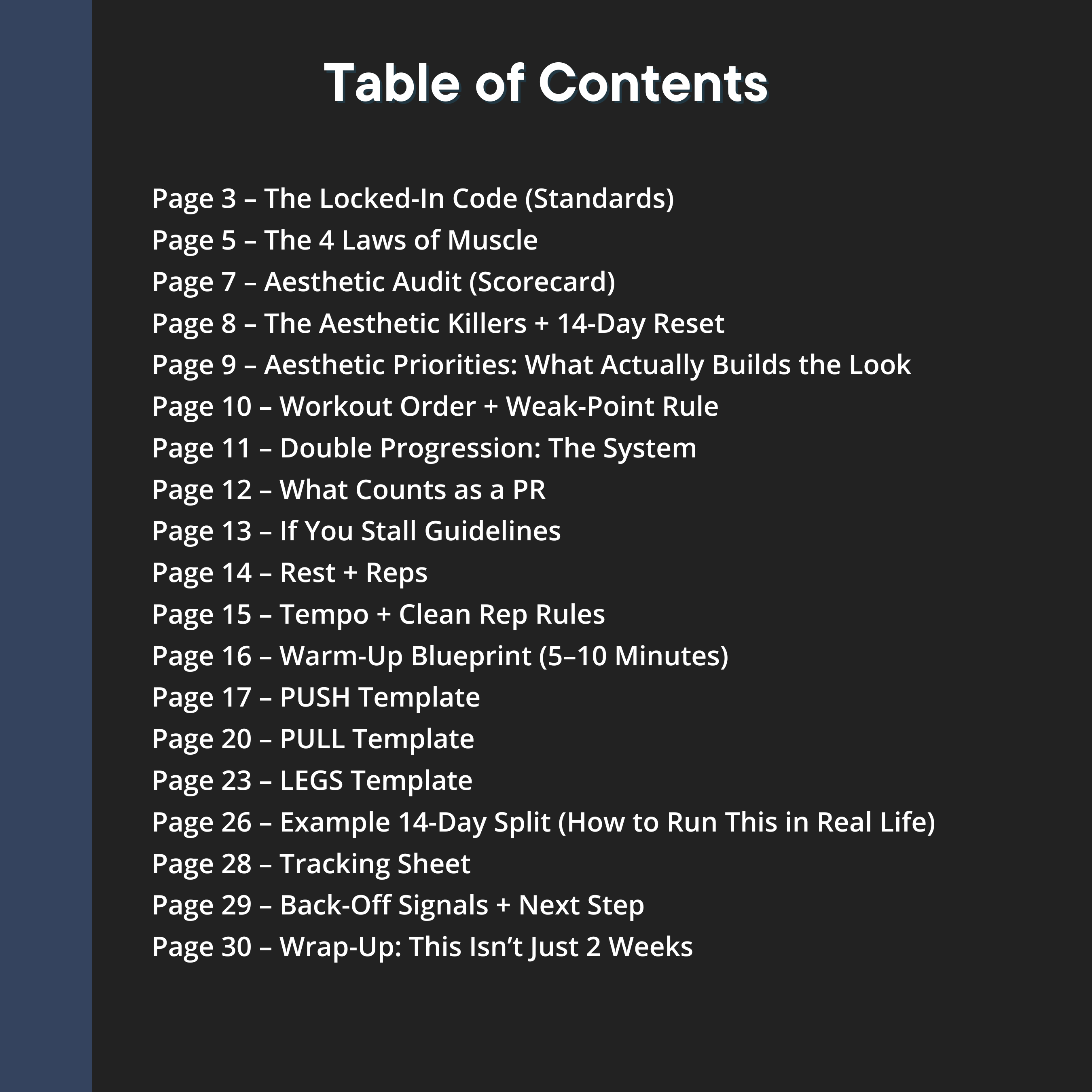 The Locked-In Training Blueprint